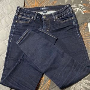Sz 29/27🇨🇦⭐️Silver Aiko Dark Wash Mid -Rise Crop Skinny Jeans